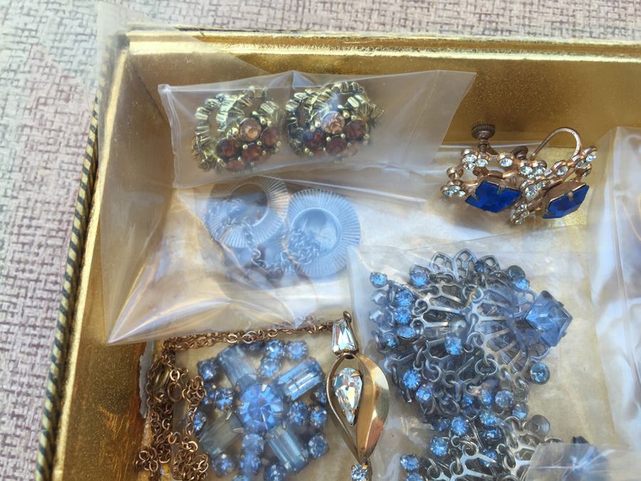 Bin Full Of Jewelry And Glass Vials With Cork Stoppers [Photo 7]