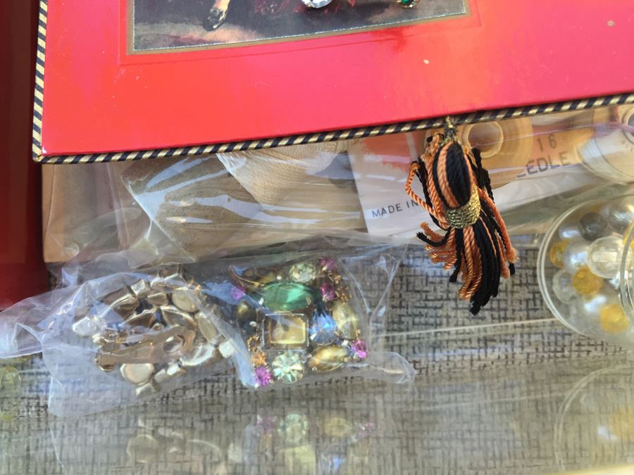 Bin Full Of Jewelry And Glass Vials With Cork Stoppers [Photo 9]