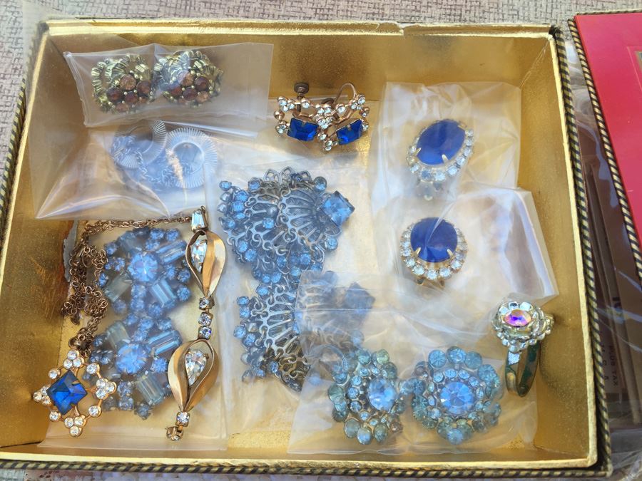 Bin Full Of Jewelry And Glass Vials With Cork Stoppers [Photo 2]