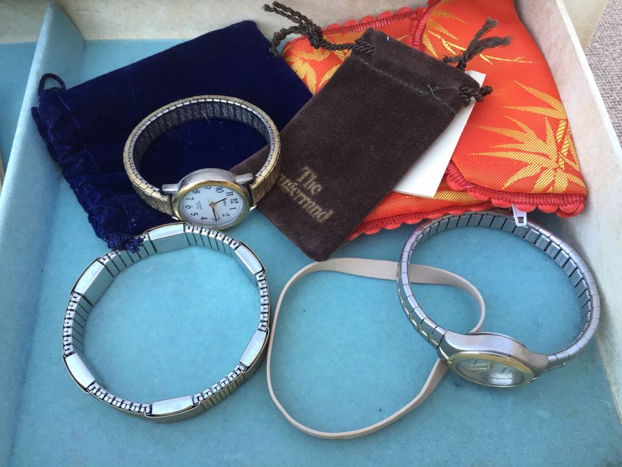 Vintage Jewelry Box Filled With Jewelry And Several Watches [Photo 18]