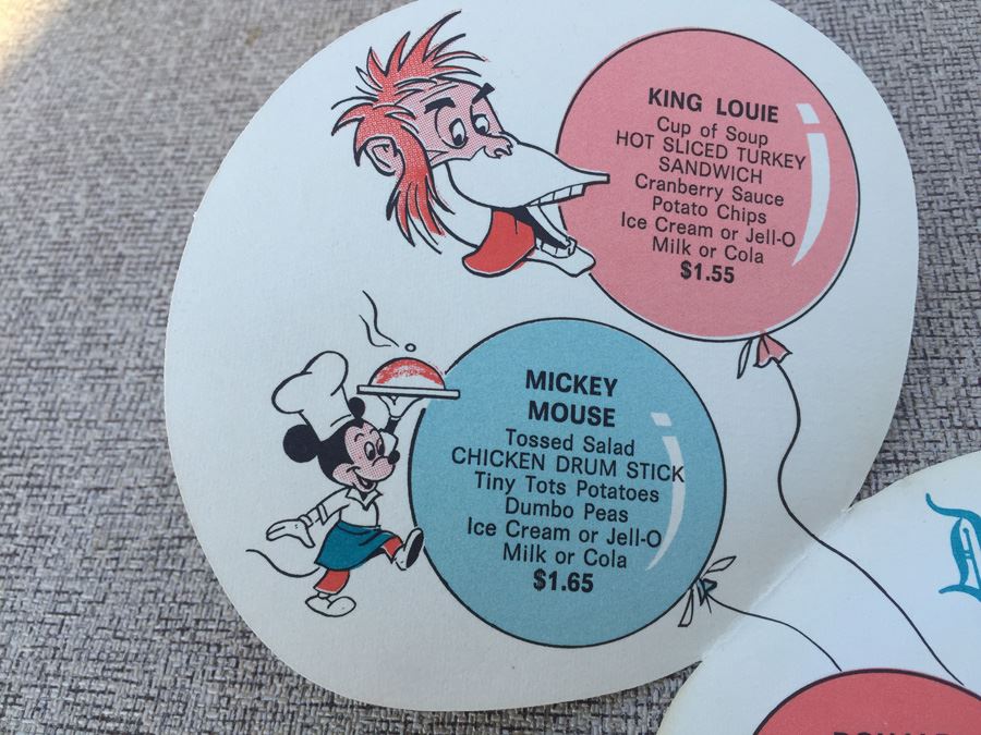 Vintage DISNEY Mickey Mouse Menu 1968 Disneyland Hotel Restaurants [Photo 6]