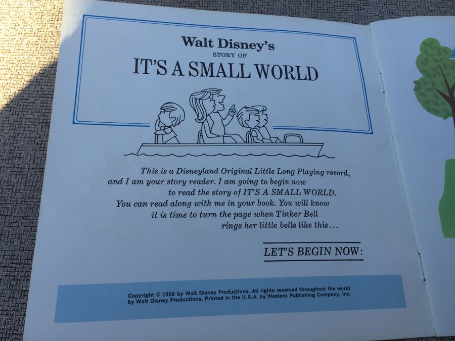 1968 Walt Disney's 'It's A Small World' 24 Page Book With Record [Photo 9]