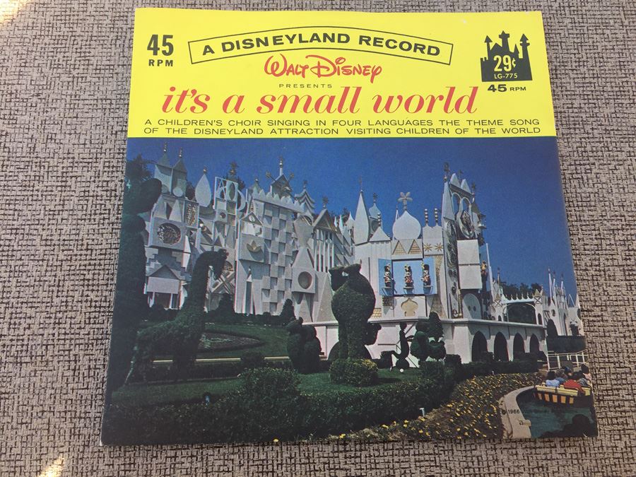 Disneyland Record 'It's A Small World' 45 Record