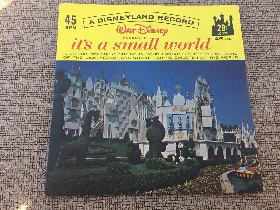 Disneyland Record 'It's A Small World' 45 Record [Photo 1]
