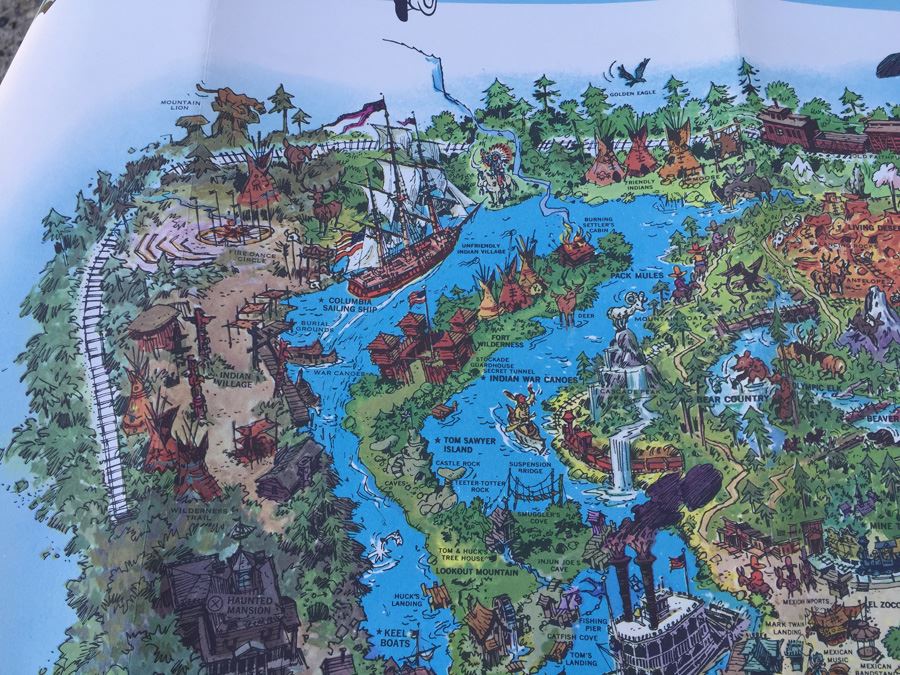Vintage 1962 DISNEYLAND Map Of Amusement Park [Photo 3]
