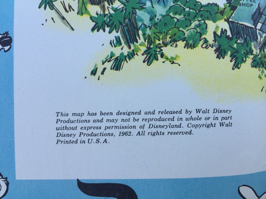 Vintage 1962 DISNEYLAND Map Of Amusement Park [Photo 10]