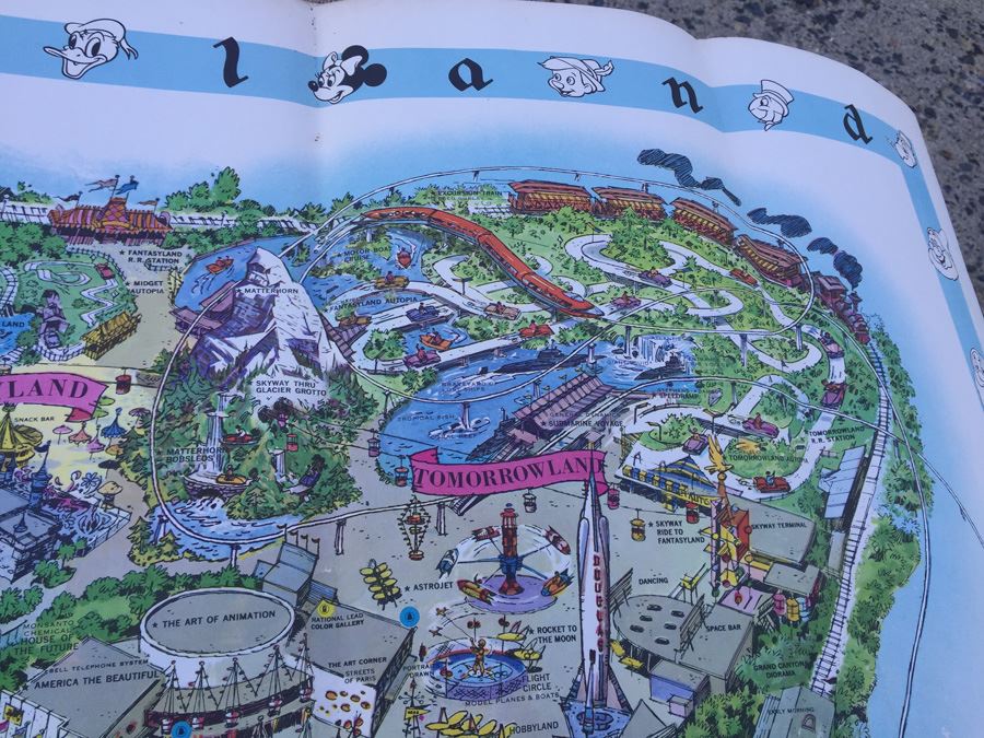 Vintage 1962 DISNEYLAND Map Of Amusement Park [Photo 5]