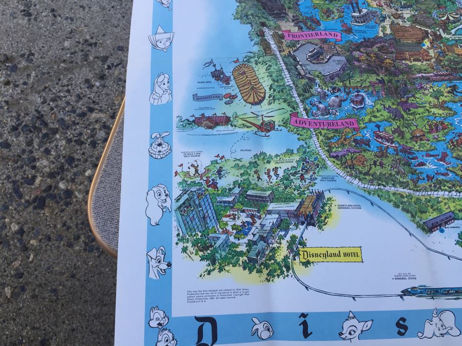 Vintage 1962 DISNEYLAND Map Of Amusement Park [Photo 9]