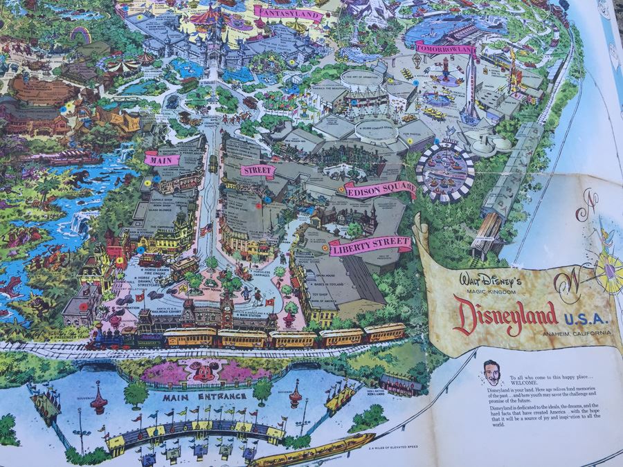 Vintage 1962 DISNEYLAND Map Of Amusement Park [Photo 6]