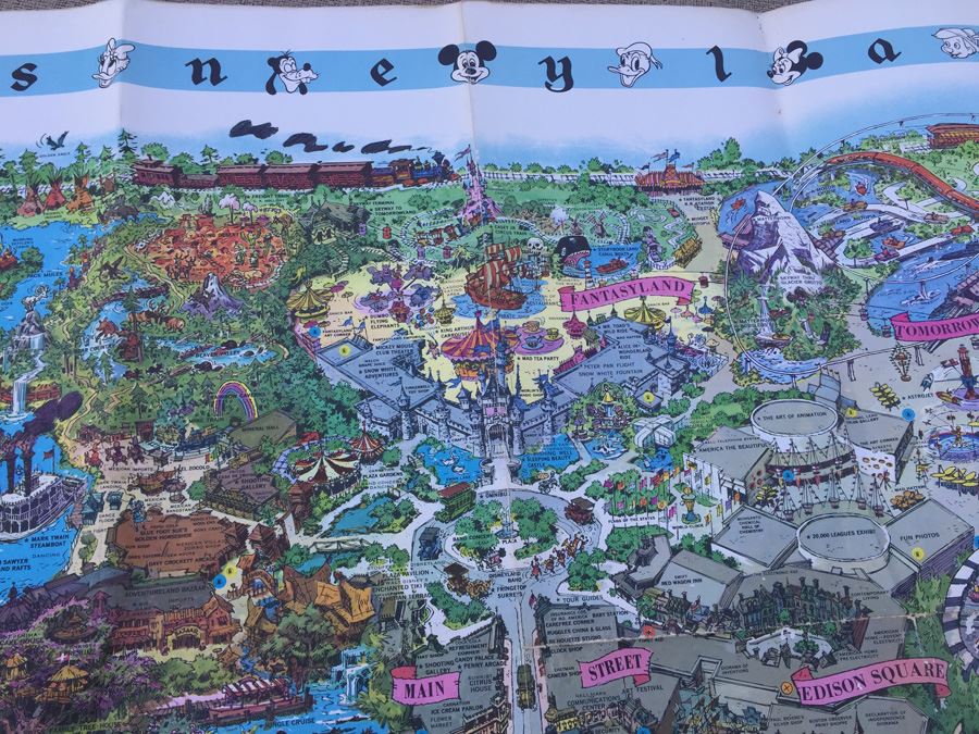 Vintage 1962 DISNEYLAND Map Of Amusement Park [Photo 4]