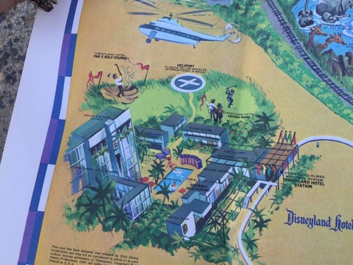 Vintage 1968 DISNEYLAND Map Of Amusement Park [Photo 4]