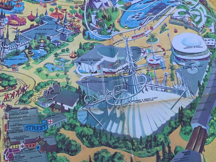 Vintage 1968 DISNEYLAND Map Of Amusement Park [Photo 8]