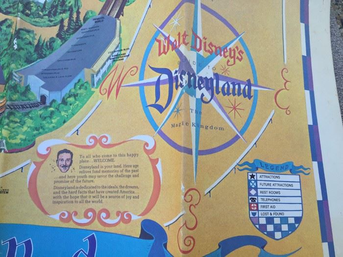 Vintage 1968 DISNEYLAND Map Of Amusement Park [Photo 11]