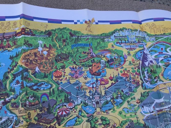 Vintage 1968 DISNEYLAND Map Of Amusement Park [Photo 6]