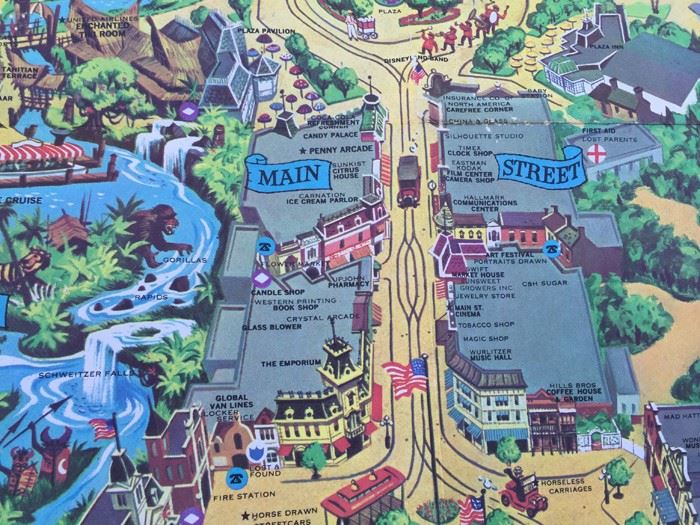 Vintage 1968 DISNEYLAND Map Of Amusement Park [Photo 9]