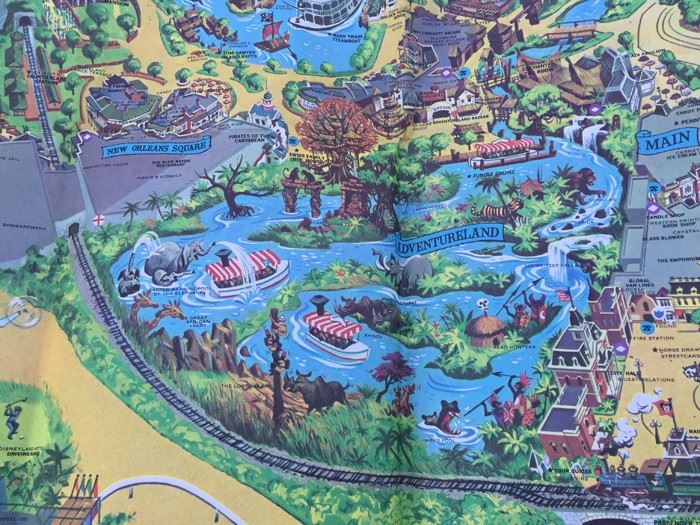 Vintage 1968 DISNEYLAND Map Of Amusement Park [Photo 3]