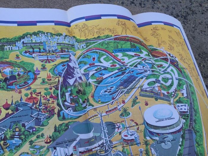 Vintage 1968 DISNEYLAND Map Of Amusement Park [Photo 7]