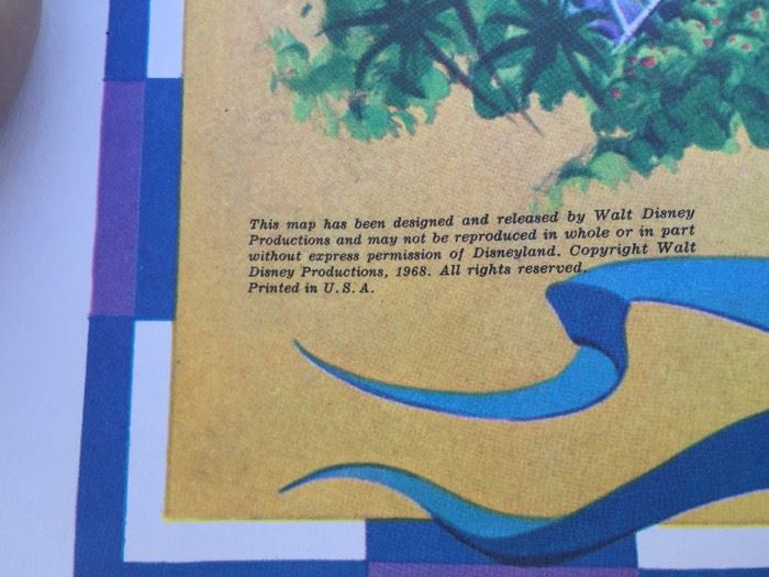 Vintage 1968 DISNEYLAND Map Of Amusement Park [Photo 12]