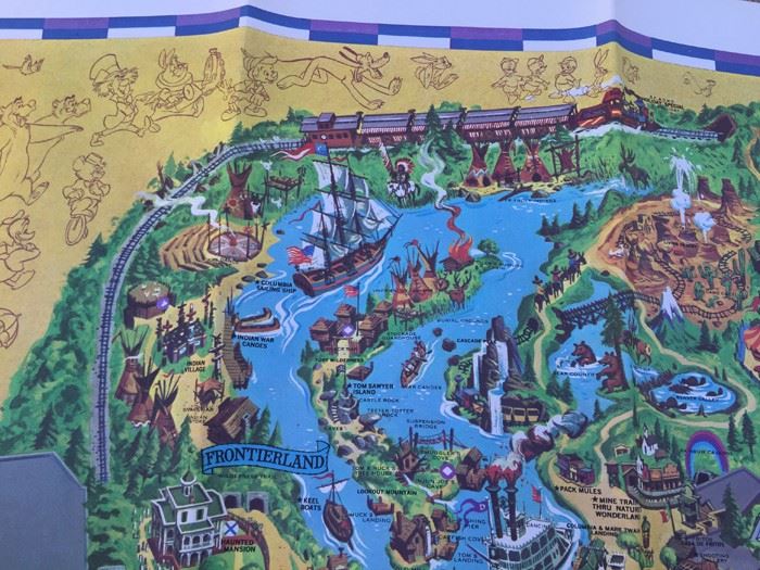 Vintage 1968 DISNEYLAND Map Of Amusement Park [Photo 5]