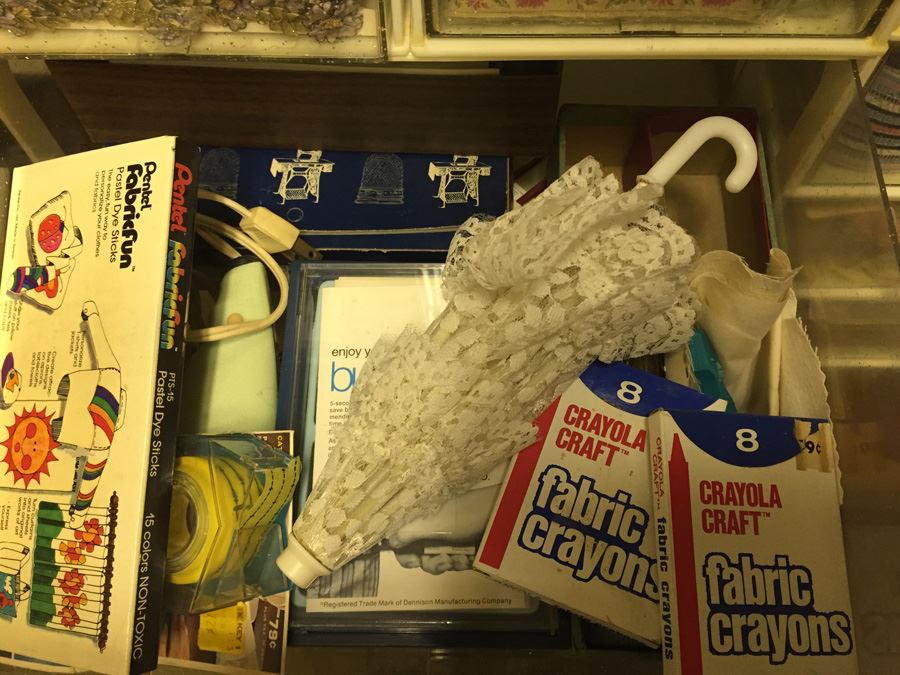 Huge Arts & Craft Supply Lot With Retro Sixties Storage Containers [Photo 28]