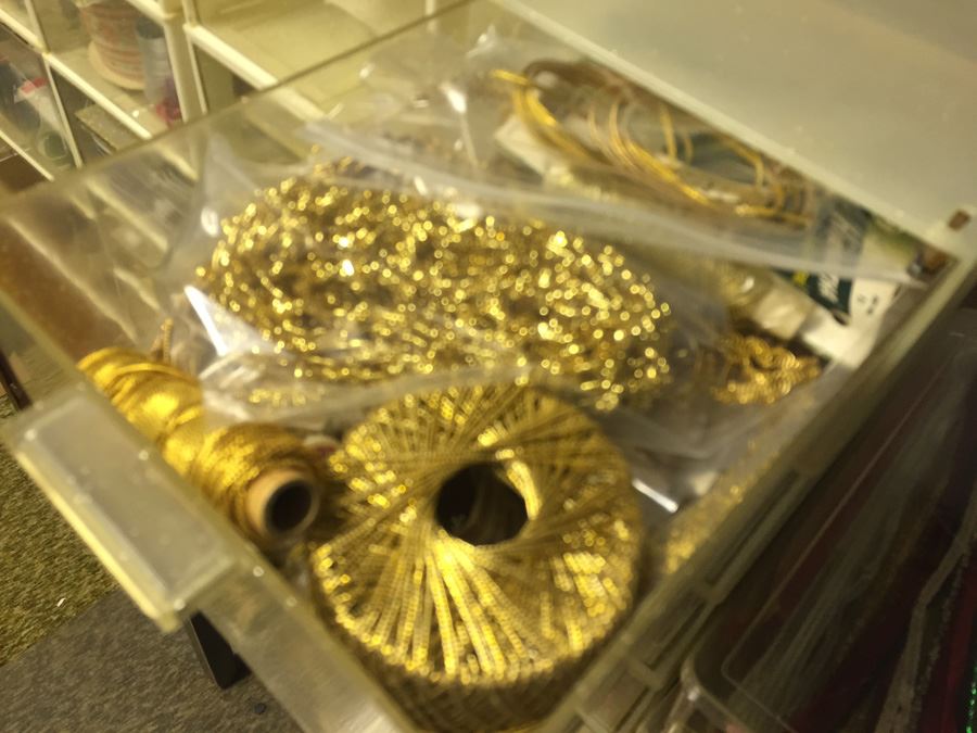 Huge Arts & Craft Supply Lot With Retro Sixties Storage Containers [Photo 9]