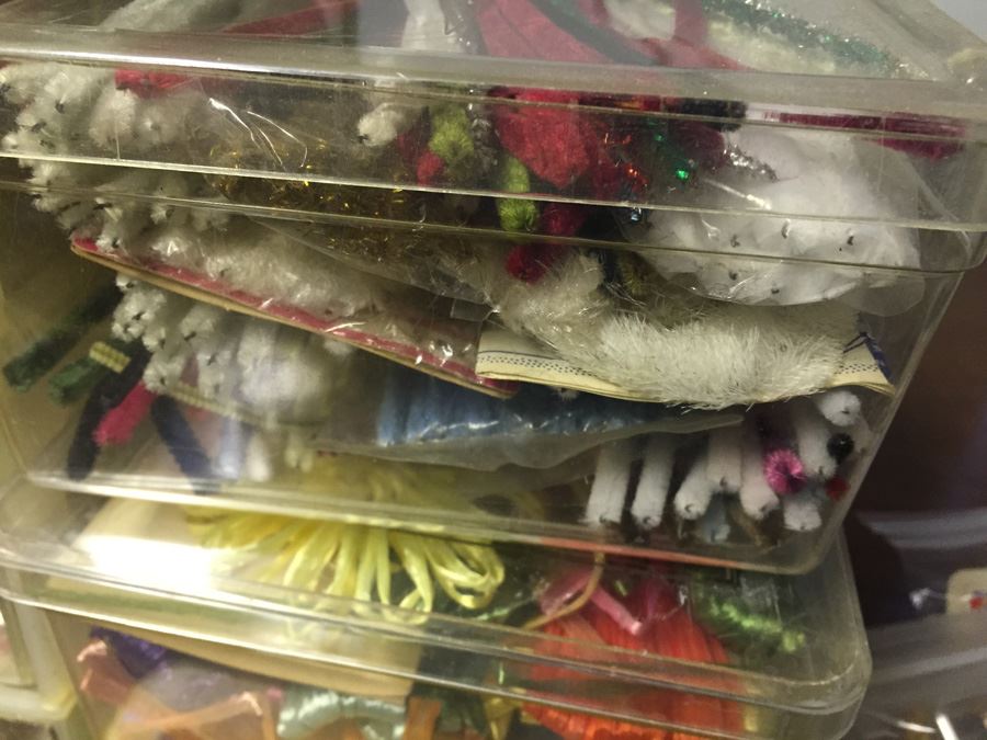 Huge Arts & Craft Supply Lot With Retro Sixties Storage Containers [Photo 6]