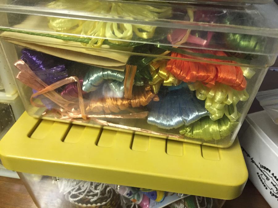 Huge Arts & Craft Supply Lot With Retro Sixties Storage Containers [Photo 7]
