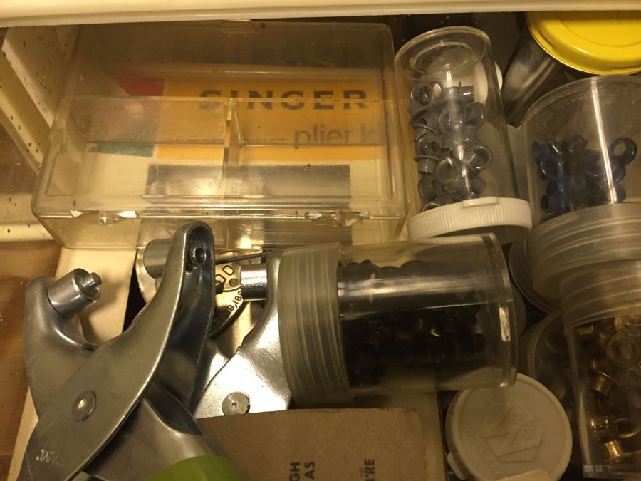 Huge Arts & Craft Supply Lot With Retro Sixties Storage Containers [Photo 22]