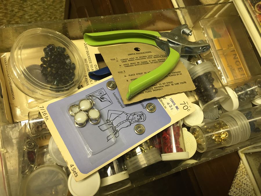 Huge Arts & Craft Supply Lot With Retro Sixties Storage Containers [Photo 21]