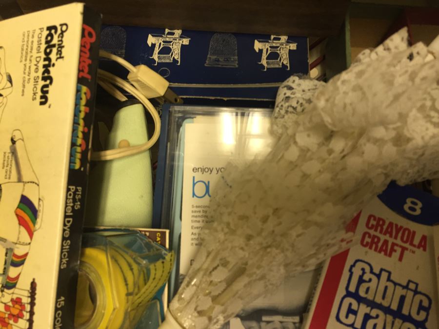 Huge Arts & Craft Supply Lot With Retro Sixties Storage Containers [Photo 29]