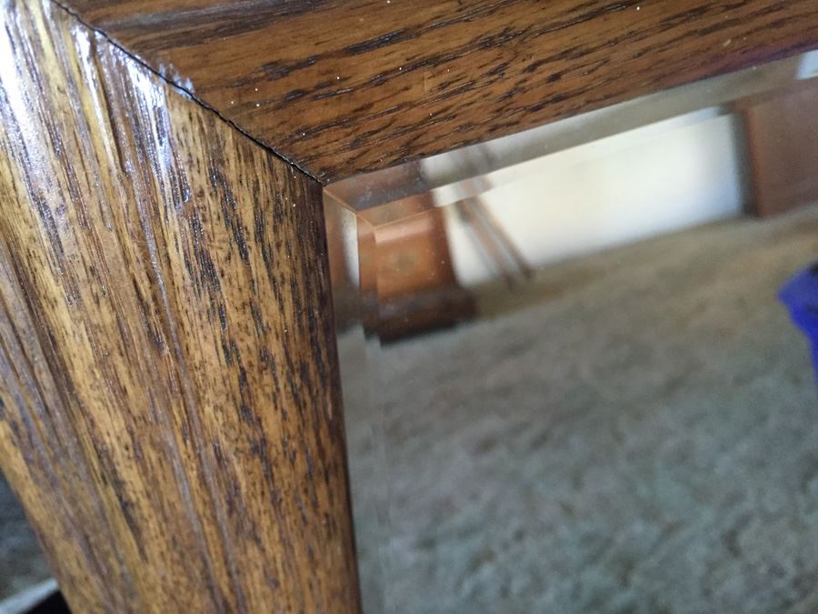 Beveled Glass Solid Wood Mirror [Photo 4]