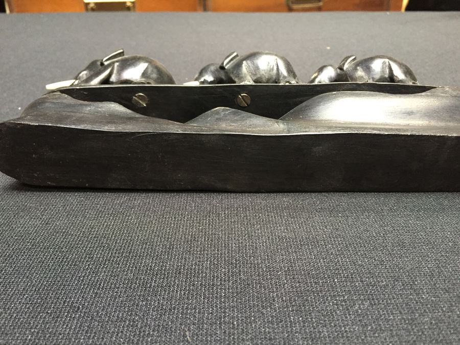Ebony Carved Walking Elephants [Photo 12]