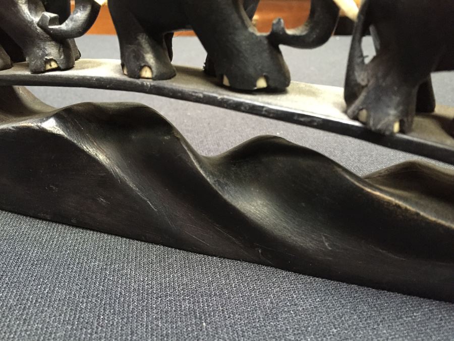Ebony Carved Walking Elephants [Photo 8]