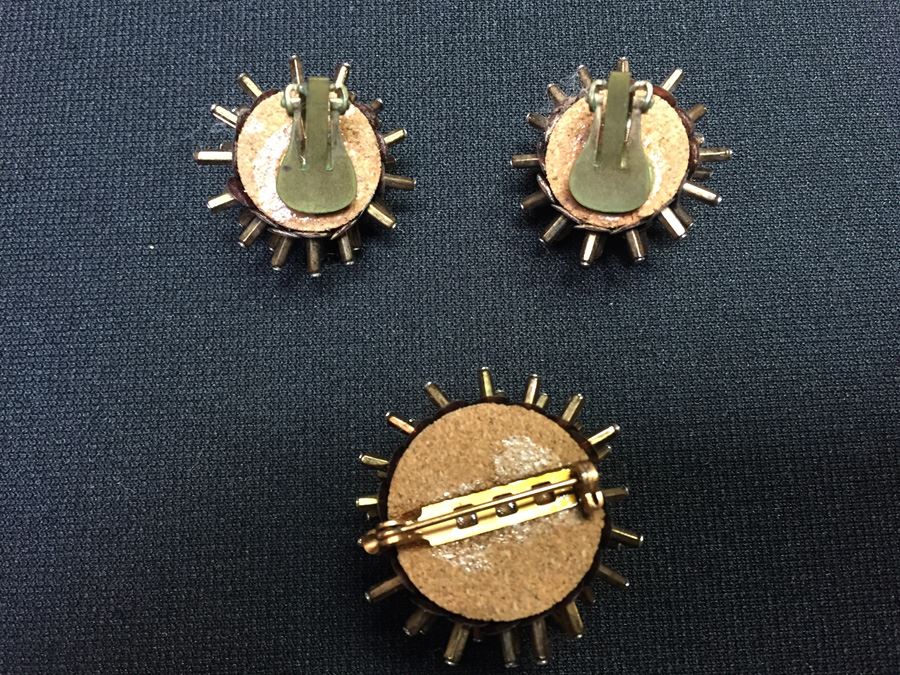 Mid-Century Modern Atomic Brooch And Clip On Earrings [Photo 3]