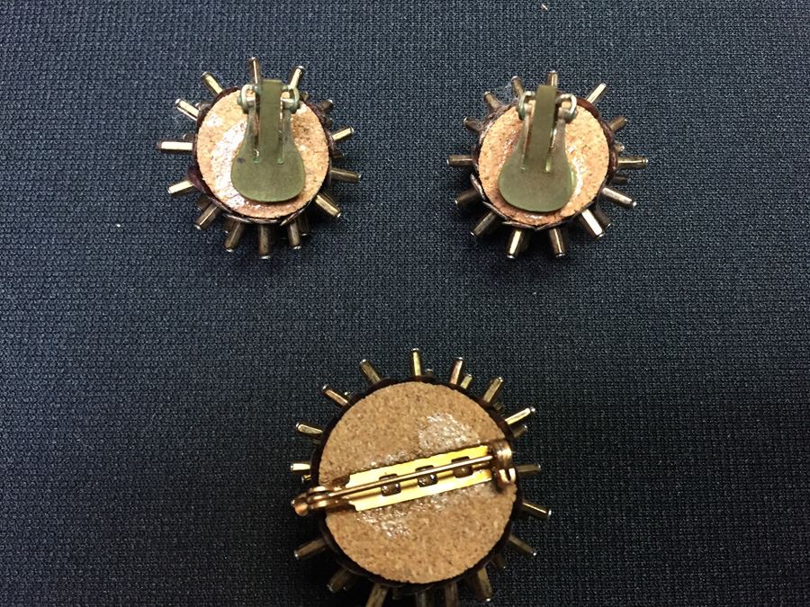 Mid-Century Modern Atomic Brooch And Clip On Earrings [Photo 5]