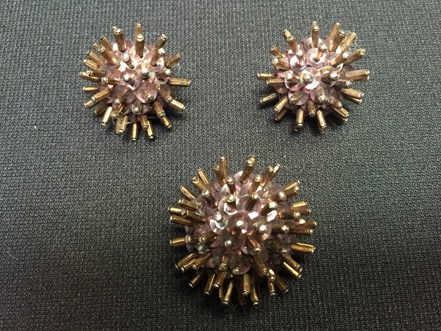 Mid-Century Modern Atomic Brooch And Clip On Earrings [Photo 1]