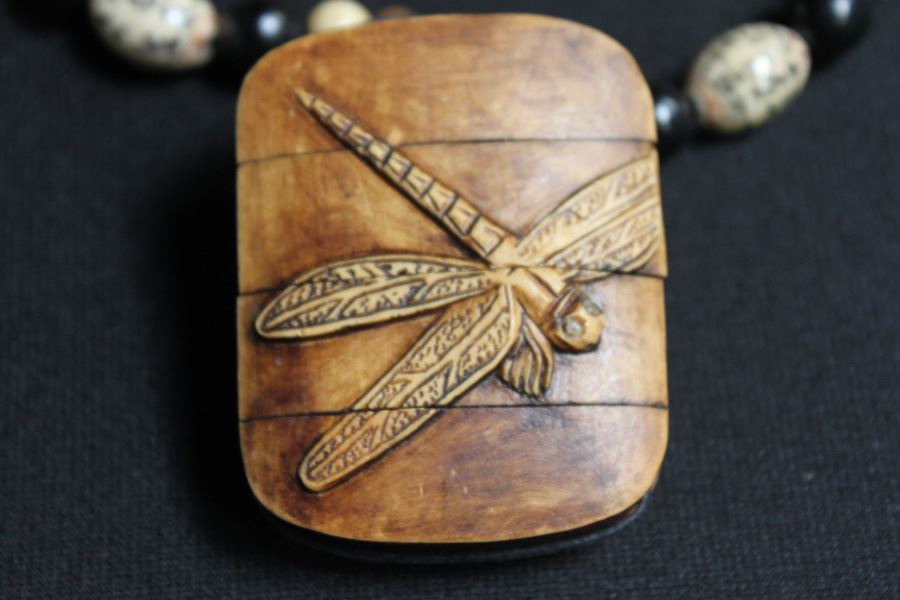 Carved Dragonfly Pendant With Hidden Compartment [Photo 8]