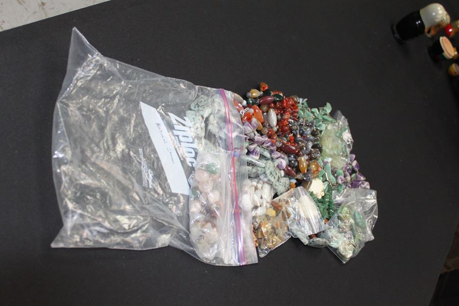 HUGE Polished Natural Stone Necklace And Bracelet Lot [Photo 2]