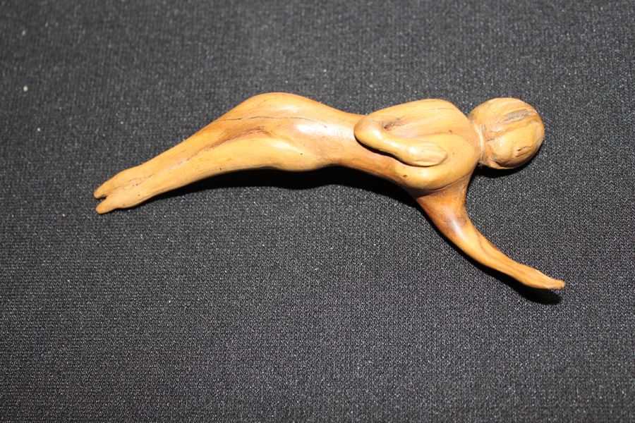 Hand Carved Lying Down Woman [Photo 2]