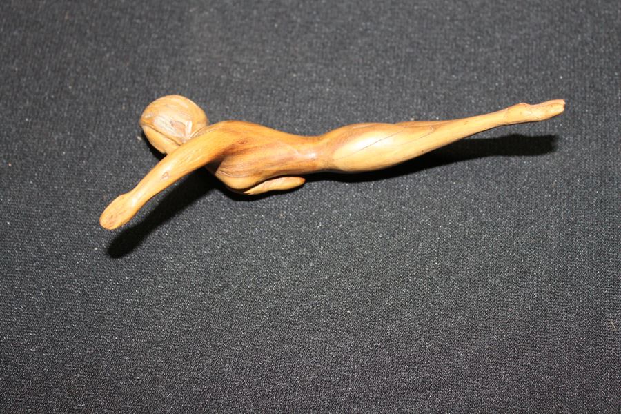 Hand Carved Lying Down Woman [Photo 3]
