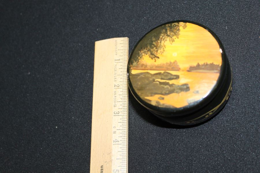 Hand Painted Wooden Box Signed [Photo 8]