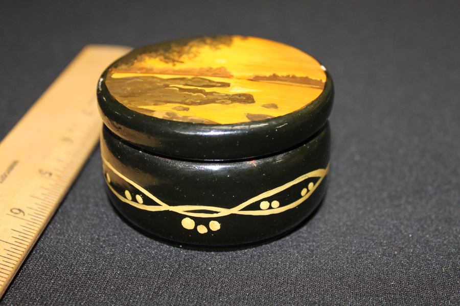 Hand Painted Wooden Box Signed [Photo 9]