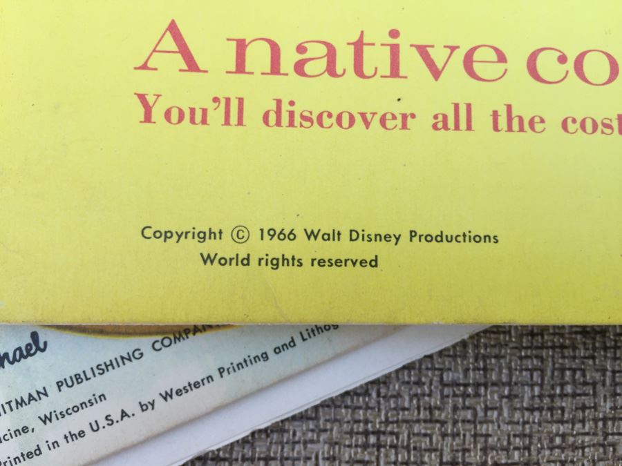 Walt Disney Ephemera Paper Dolls, Stickers, Cards & 1957 Disneyland Records Song Book [Photo 17]