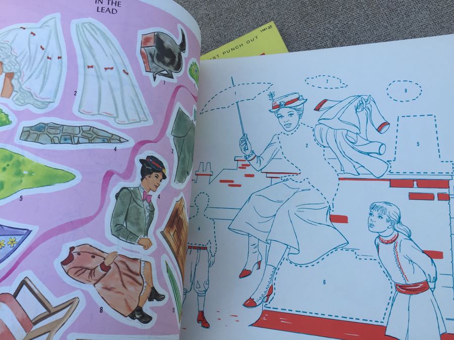 Walt Disney Ephemera Paper Dolls, Stickers, Cards & 1957 Disneyland Records Song Book [Photo 8]