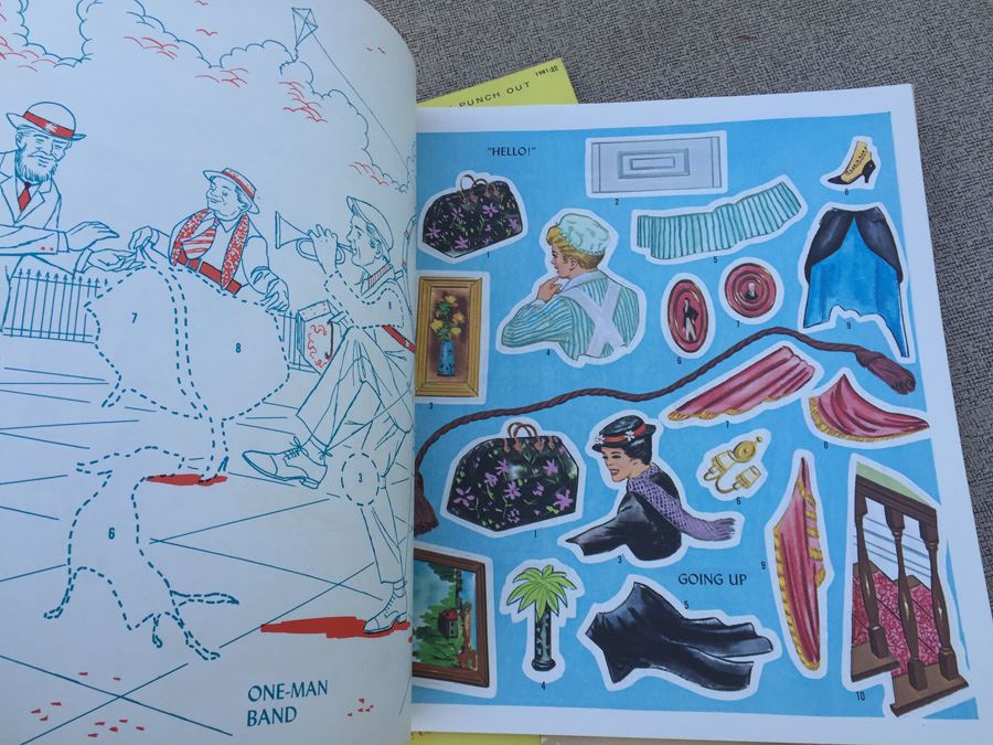 Walt Disney Ephemera Paper Dolls, Stickers, Cards & 1957 Disneyland Records Song Book [Photo 7]