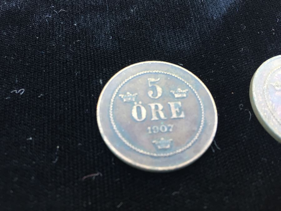 SWEDEN 5 ORE Coins From 1899 And 1907 [Photo 4]