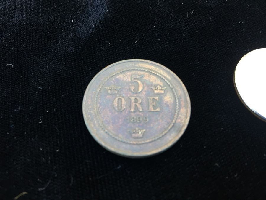 SWEDEN 5 ORE Coins From 1899 And 1907 [Photo 7]