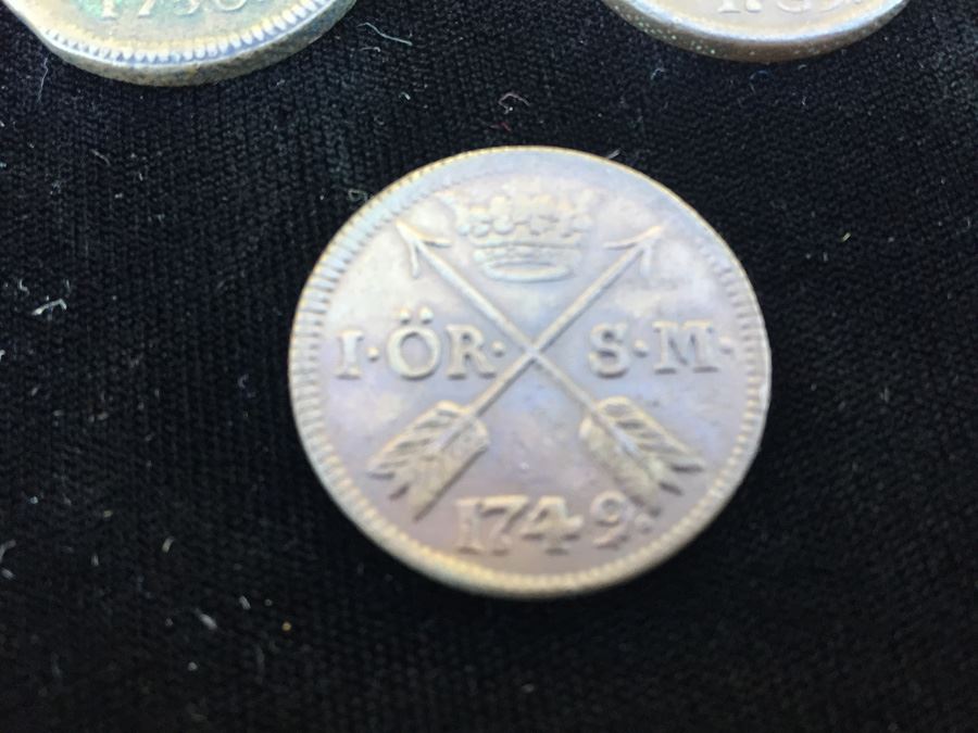 Sweden 1 Ore Coins 1739, 1749 And 1750 [Photo 2]