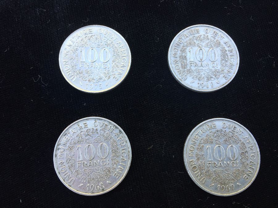 (4) West-African States 100 Francs 1968, 1969 And 1975 [Photo 3]