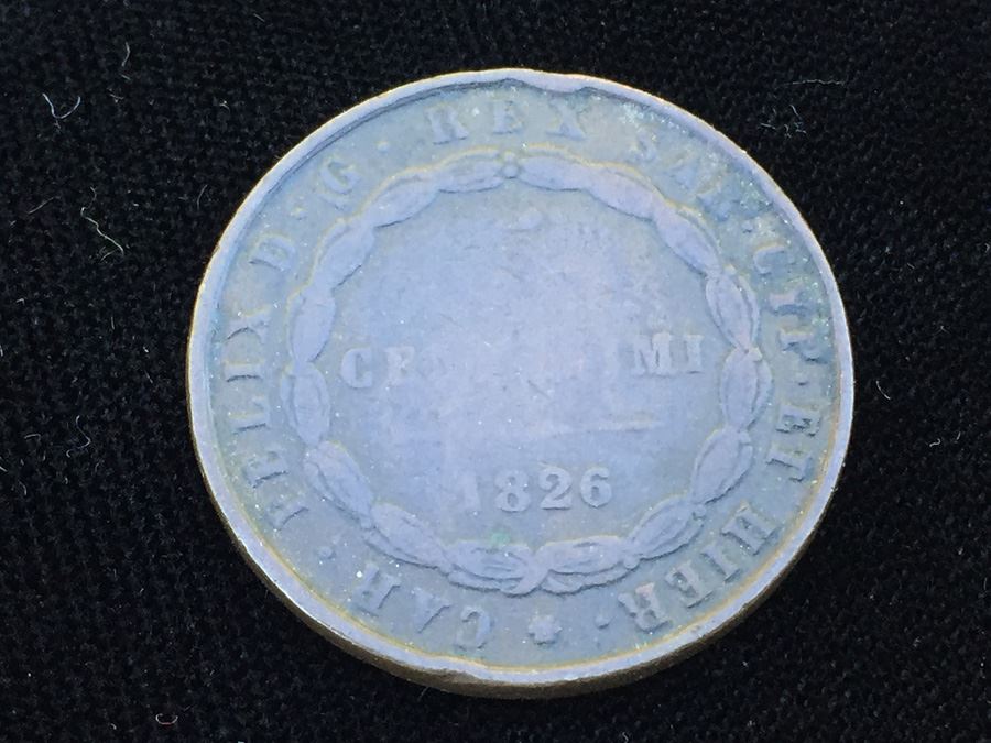 1826 Italy Sardinia 5 Centesimi [Photo 3]